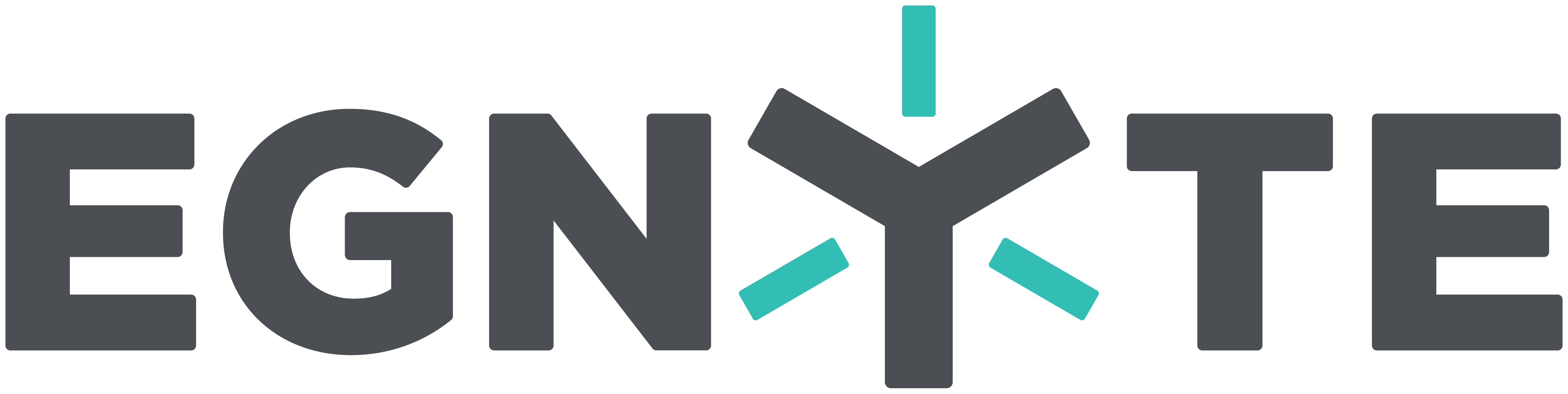 The Egnyte logo, featuring the company name in dark gray with a stylized 'Y' highlighted in light blue.