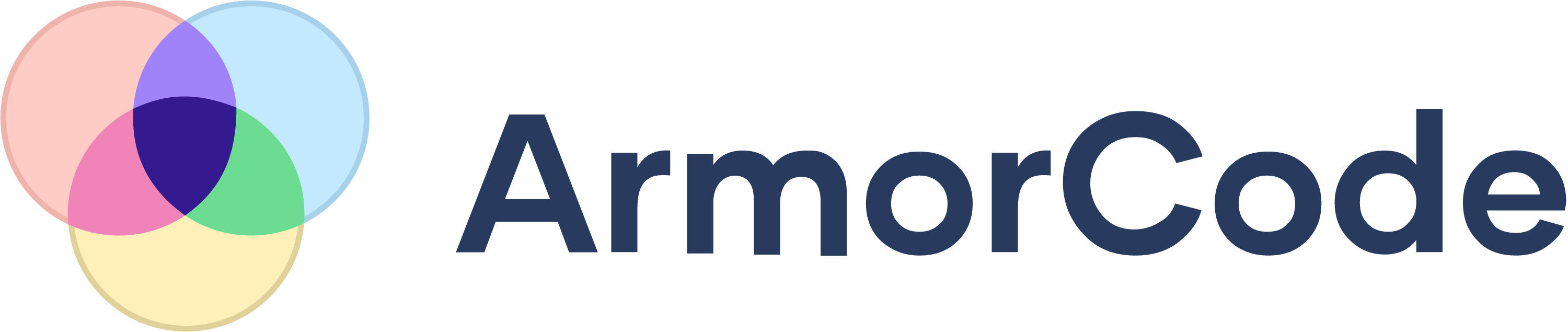 ArmorCode logo with three overlapping translucent circles in various colors and the company name.