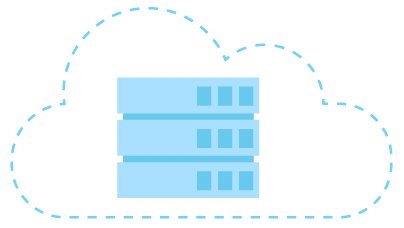 Cloud server icon.